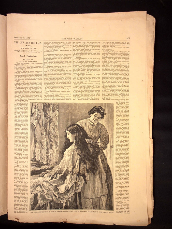 Harper's Weekly: Ullyses S. Grant Reelection Cartoon, Cairo Egypt Centerfold — Oct. 24th, 1874