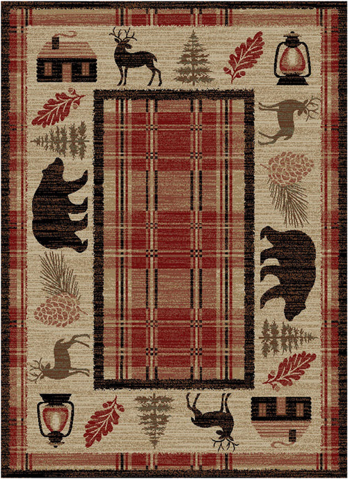 Hearthside Cabin Fever Red Area Rug