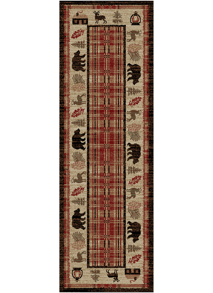 Hearthside Cabin Fever Red Area Rug