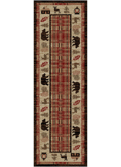 Hearthside Cabin Fever Red Area Rug