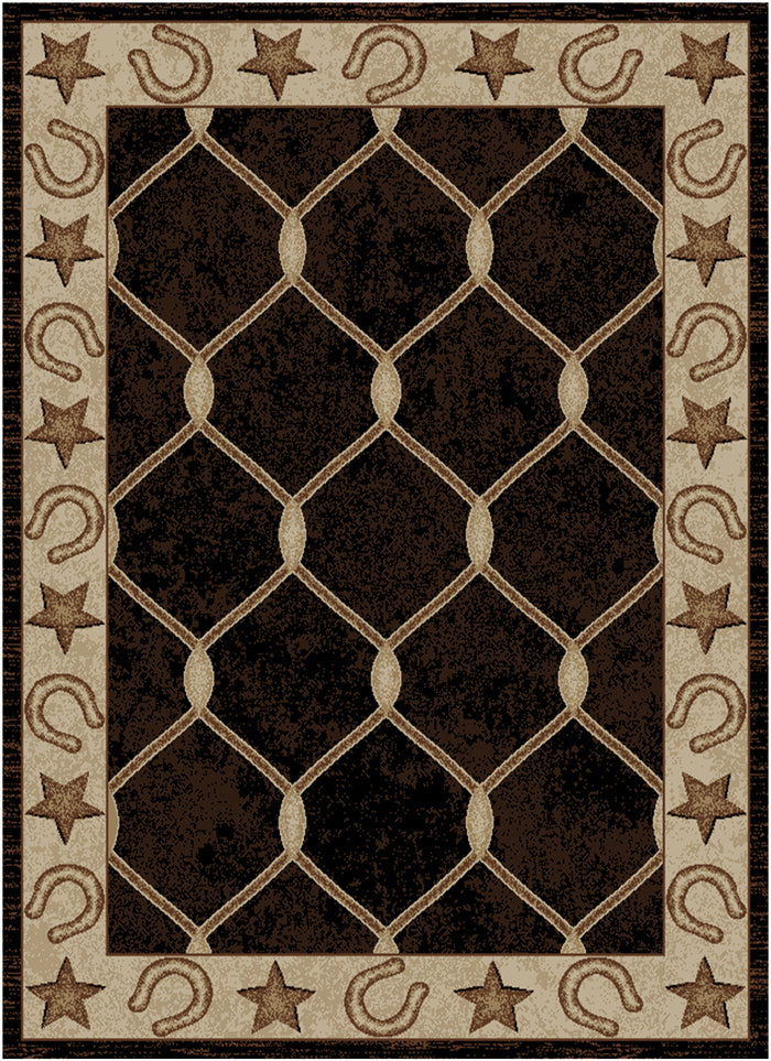 Hearthside Midnight Trail Black Area Rug