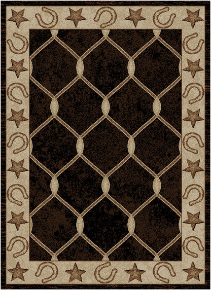 Hearthside Midnight Trail Black Area Rug