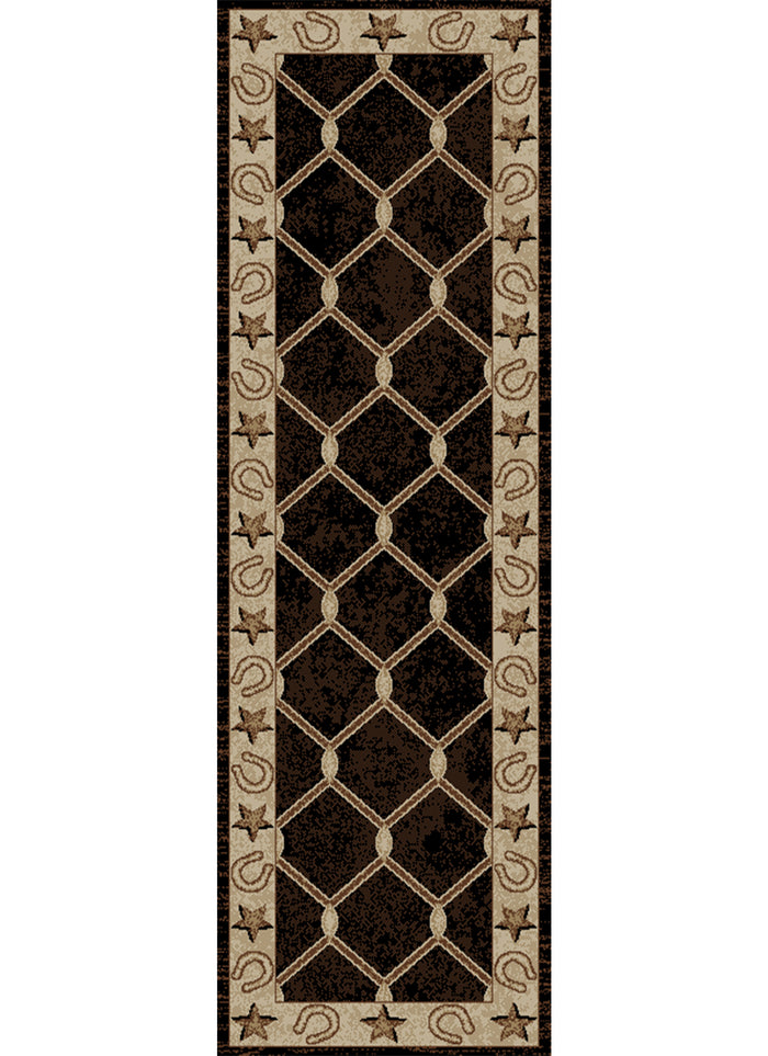 Hearthside Midnight Trail Black Area Rug