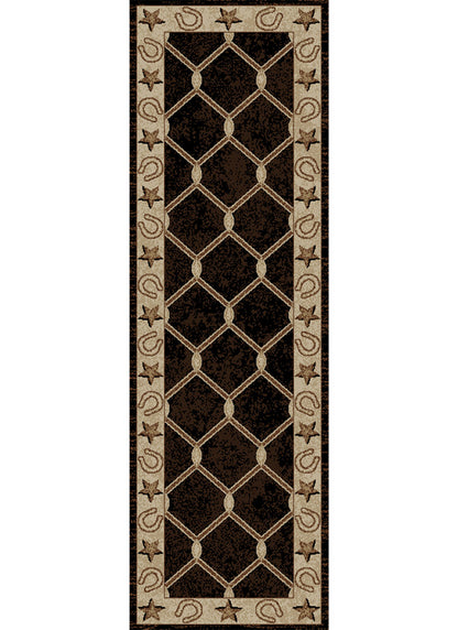 Hearthside Midnight Trail Black Area Rug