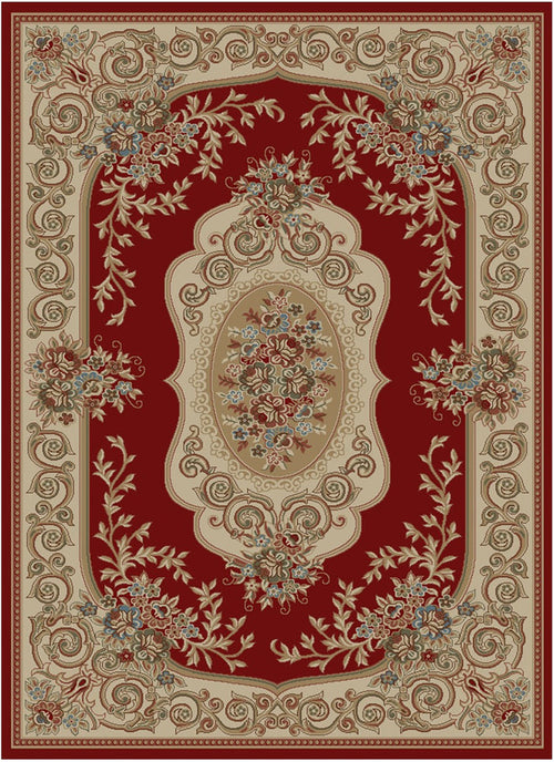 Hometown Lyon Claret-Ivory Area Rug