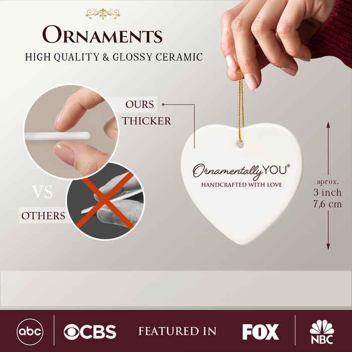 Hummingbirds Appear When Angels Are Near Ornament, Peaceful Remembrance Christmas Keepsake Ceramic Ornament OrnamentallyYou