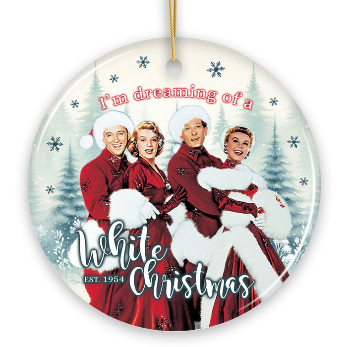 I’m Dreaming of a White Christmas Ornament, 1954 Classic Holiday Inn Movie Gift and Tree Decor Ceramic Ornament OrnamentallyYou