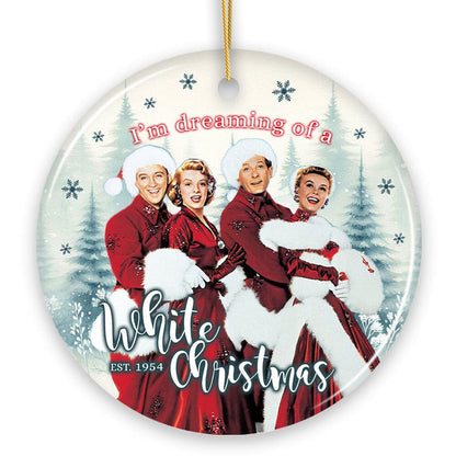 I’m Dreaming of a White Christmas Ornament, 1954 Classic Holiday Inn Movie Gift and Tree Decor Ceramic Ornament OrnamentallyYou
