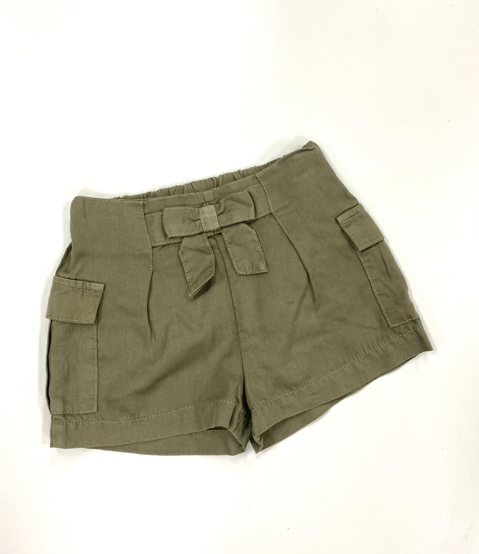 Summer Hats Shirt w/ Bow Sleeves & Olive Shorts | 6month Clothing Mayoral Clothing