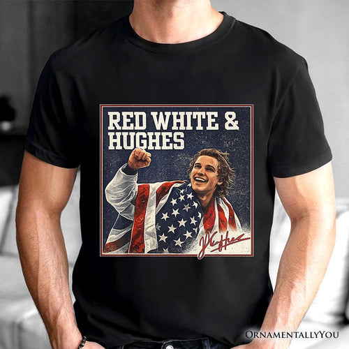 Jack Hughes USA Gold Hockey T-Shirt, American Sport Pride Tee T-Shirts OrnamentallyYou