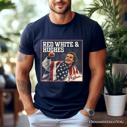 Jack Hughes USA Gold Hockey T-Shirt, American Sport Pride Tee T-Shirts OrnamentallyYou