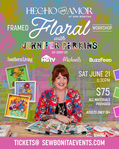 June 21, 2025 / 6:30pm-8:30pm - Framed Floral Art Workshop
