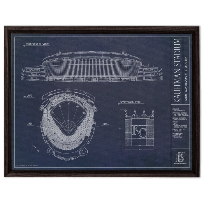 Framed Canvas - Large - Walnut