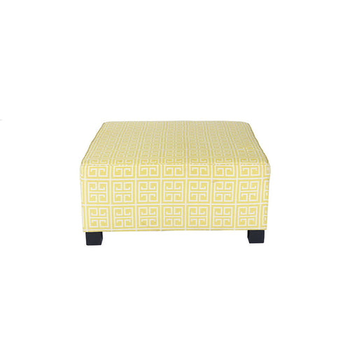 Key Hole Citron Green Ottoman