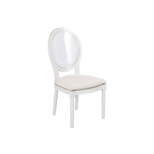 King Louis White with Acrylic Back Chair