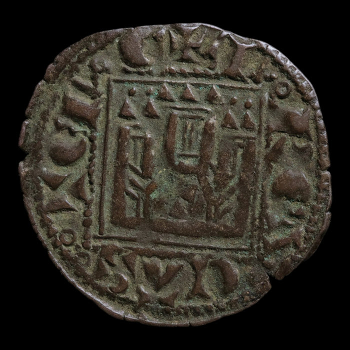 Kingdom of Castile and Leon, King Alfonso XI, Billon 1 Denier - 1331 to 1332 CE - Spanish States