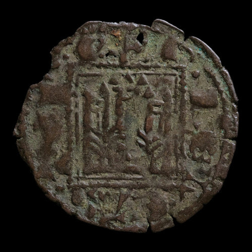 Kingdom of Castile and Leon, King Alfonso XI, Billon 1 Denier - 1331 to 1332 CE - Spanish States