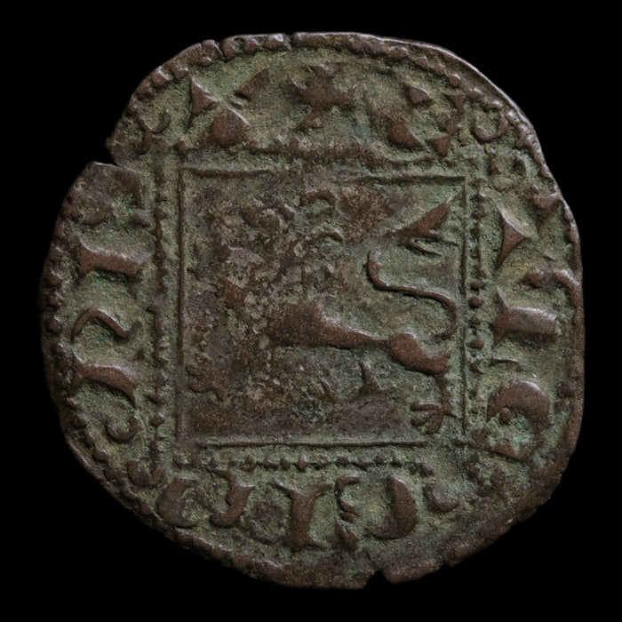Kingdom of Castile and Leon, King Alfonso XI, Billon 1 Denier - 1331 to 1332 CE - Spanish States