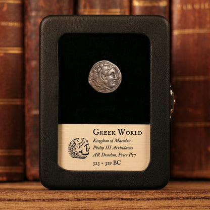 Kingdom of Macedon, King Philip III Arrhidaeus, AR Drachm, Heracles & Zeus - 323 to 319 BCE - Greek World