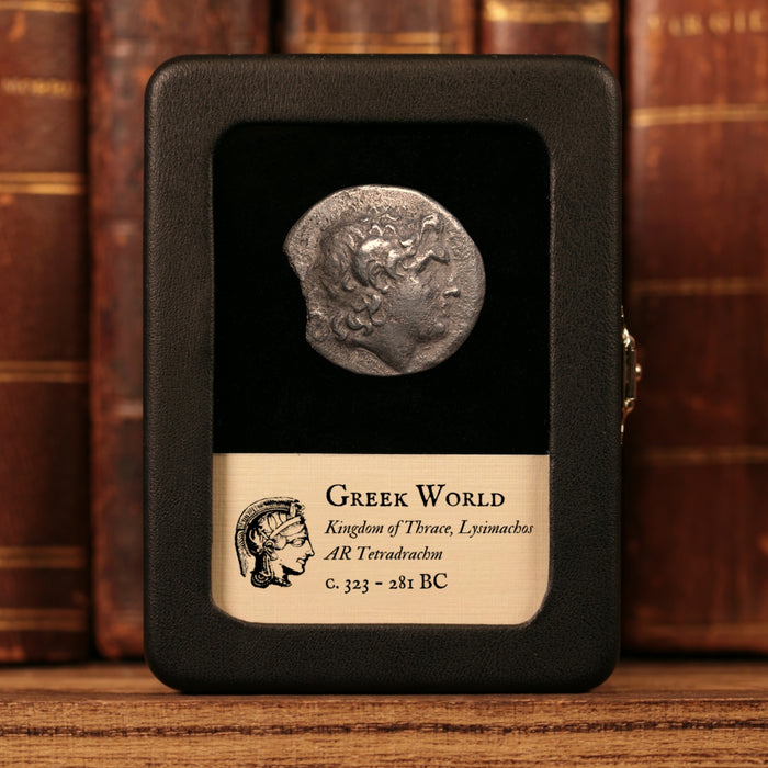Kingdom of Thrace, Lysimachos, AR Tetradrachm, Athena (Goddess of Wisdom) - c. 323 to 281 BCE - Greek World