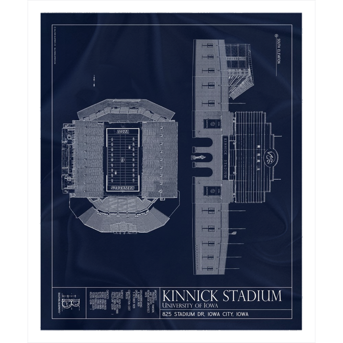 Kinnick Stadium Fleece Sherpa Blanket