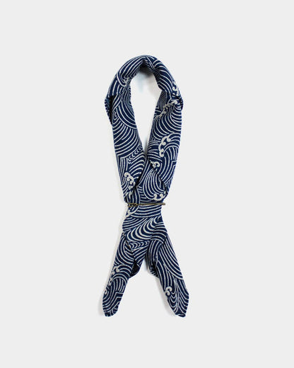 Kiriko Original Bandana, Classic, Indigo Nami