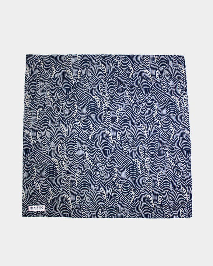 Kiriko Original Bandana, Classic, Indigo Nami