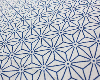 Kiriko Original Scarf, Classic, Cream with Indigo Asanoha