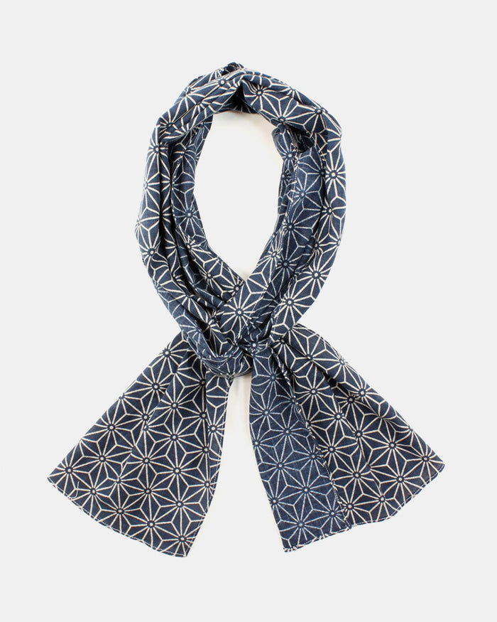 Kiriko Original Scarf, Classic, Indigo Asanoha