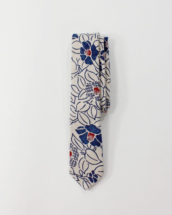 Kiriko Original Tie, Cream Tsubaki