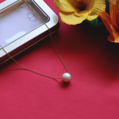 Leailoha 16" White Pearl Gold Filled Necklace