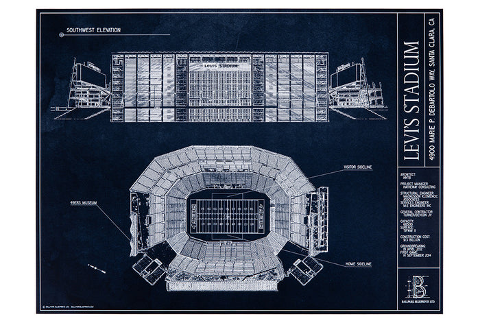 Our unframed print of Levi's Stadium is a wonderful Father's Day gift for the San Fransisco 49ers fan.
