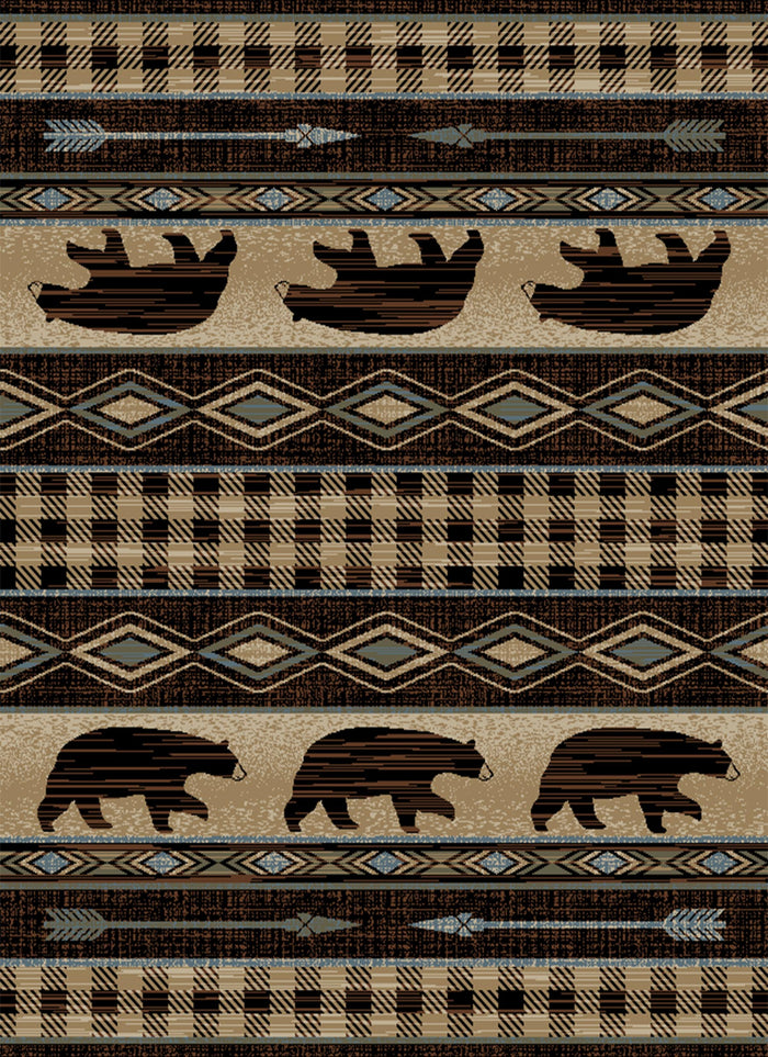 Lodge King Bear Down Antique Area Rug