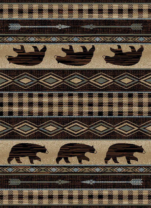 Lodge King Bear Down Antique Area Rug