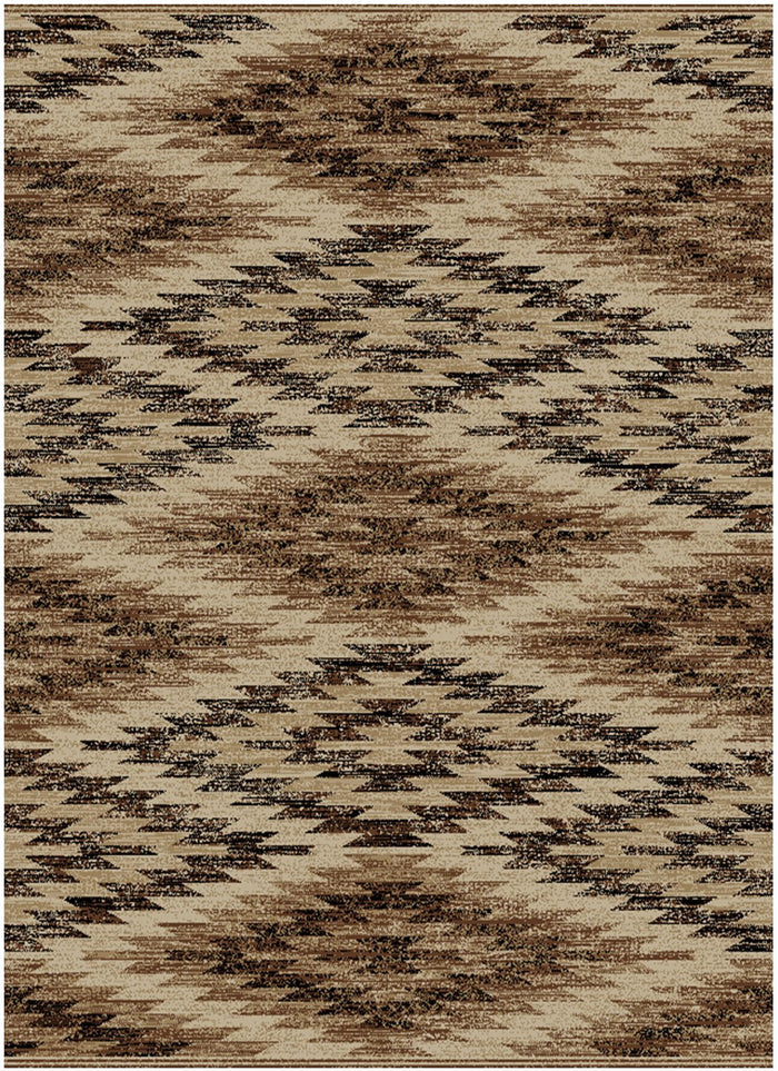 Lodge King Las Cruces Brown Area Rug