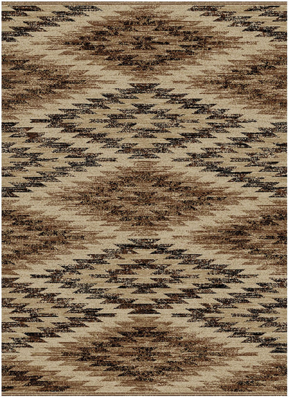 Lodge King Las Cruces Brown Area Rug