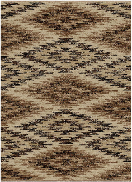 Lodge King Las Cruces Brown Area Rug