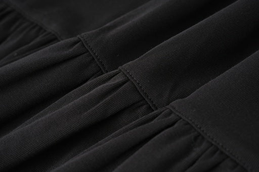 long knit tiered skirt - black