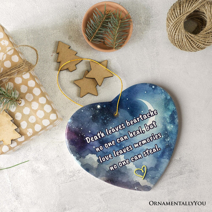 Love Leaves Memory Christmas Ornament, Healing Memorial Gift Ceramic Ornament OrnamentallyYou