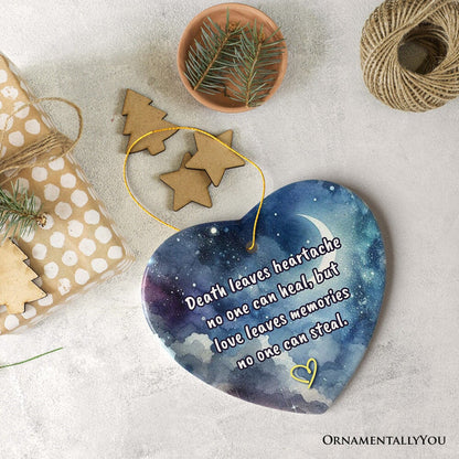 Love Leaves Memory Christmas Ornament, Healing Memorial Gift Ceramic Ornament OrnamentallyYou