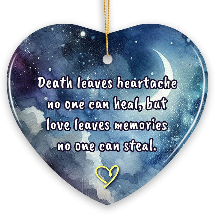 Love Leaves Memory Christmas Ornament, Healing Memorial Gift Ceramic Ornament OrnamentallyYou