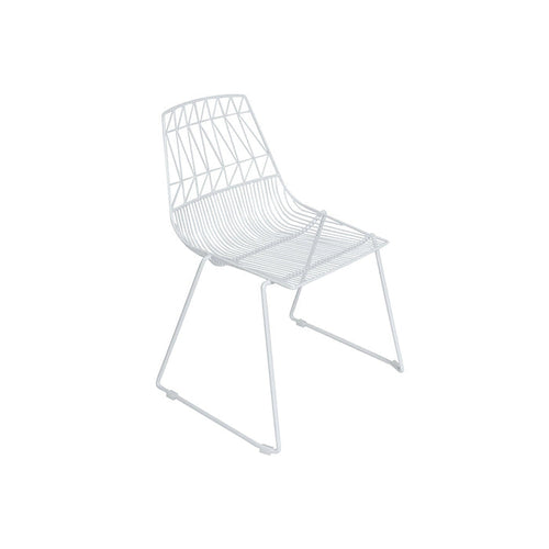Lucy White Metal Dining Chair