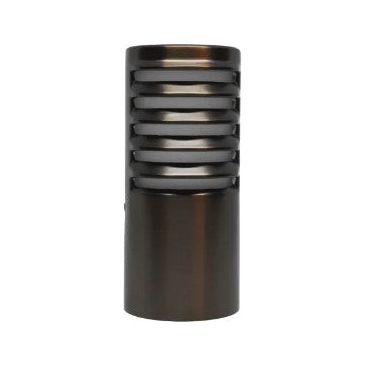 Lumien Accessory, Brass Micro Path Light Bollard Cap Cover, 100 Louvered