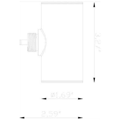 Lumien Accessory, Large, Quick Connect Bollard T-Mount