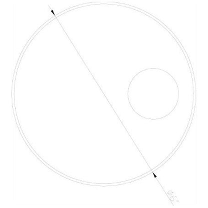 Lumien Accessory, Micro Light 6" Ground Cover Plate, Single Offset Hole