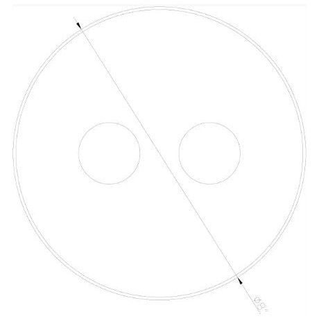 Lumien Accessory, Micro Light 8" Ground Cover Plate, Double Hole