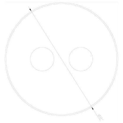 Lumien Accessory, Micro Light 8" Ground Cover Plate, Double Hole