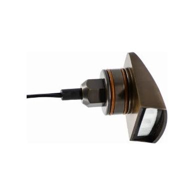 Lumien Brass Micro Wall Light, Hooded, 3.5 Watts, 10-15V, 240 Lumens, 3000K