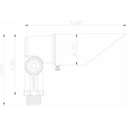 Lumien Bronze Aluminum Accessory Package, Micro, 37 Degree Downlight Shroud and Knuckle
