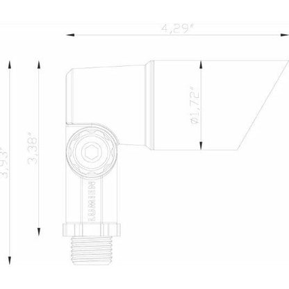 Lumien Bronze Aluminum Accessory Package, Micro, 60 Degree Uplight Shroud and Knuckle - w/  LAP-002